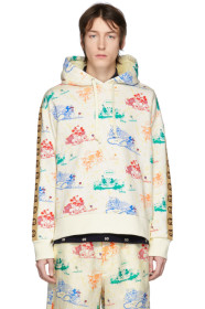 Gucci - Pull à capuche en jersey blanc cassé et multicolore édition Disney