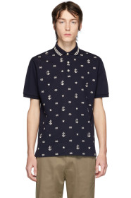 Gucci - Polo bleu marine GG Nautical