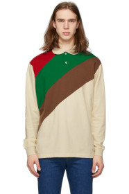 Gucci - Off-White & Multicolor Oversize Striped Polo