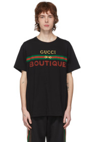 Gucci - Black 'Boutique' Logo T-Shirt