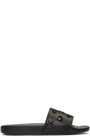 Gucci - Sandales à enfiler noires GG