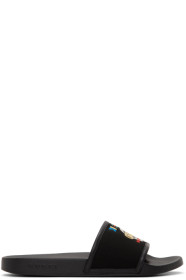 Gucci - Sandales à enfiler noires 'Gucci Worldwide'