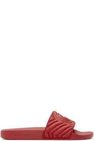 Gucci - Sandales à enfiler rouges Quilted GG