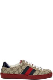 Gucci - Beige GG Supreme New Ace Sneakers