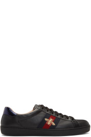 Gucci - Black Ace Embroidered Bee Sneakers