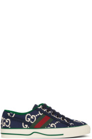 Gucci - Baskets bleu marine GG 1977 Tennis