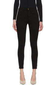 Frame - Black 'Le High Skinny' Jeans