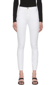 Frame - White 'Le High Skinny' Jeans
