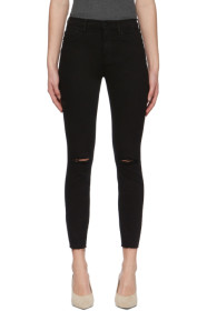 Frame - 黑色 Le Skinny Crop 牛仔裤