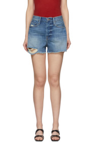 Frame - Blue Denim Heritage Original Shorts