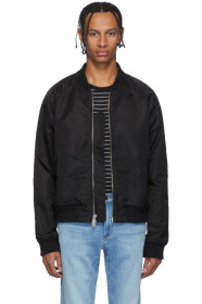 Frame - Black Nylon Bomber Jacket