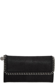 Stella McCartney - Black Falabella Flap Wallet