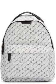 Stella McCartney - Sac à dos blanc Monogram Falabella