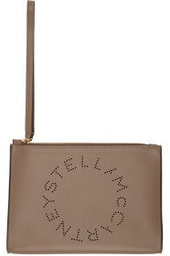 Stella McCartney - Beige Alter Nappa Logo Pouch