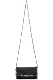 Stella McCartney - Sac-ceinture à rabat noir Falabella