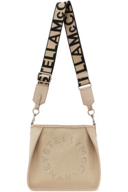 Stella McCartney - Sac à bandoulière et logo beige Mini