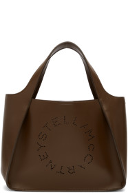 Stella McCartney - Cabas à logo brun