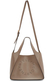 Stella McCartney - Cabas à logo taupe