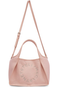 Stella McCartney - Cabas en lin à logo rose