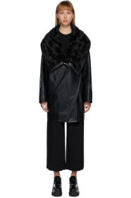 Stella McCartney - Black Alter Shearling Biker Coat