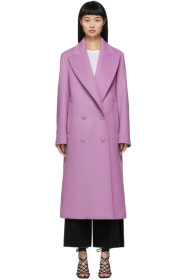 Stella McCartney - Purple Wool Catalina Double Breasted Coat