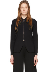 Stella McCartney - Black Compact Knit Zip-Up Sweater
