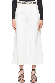 Stella McCartney - Jean ample écourté en denim blanc
