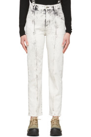 Stella McCartney - White Acid Wash Galaxy Seam Front Jeans