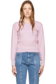 Stella McCartney - Purple Cashmere Slashed Sleeve Crewneck Sweater