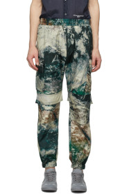 Stella McCartney - Multicolor Earth Satellite Print Taylor Cargo Pants