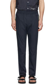 Stella McCartney - Pantalon contrasté bleu marine et beige Piet