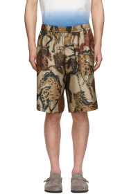 Stella McCartney - Beige Silk Printed Shorts