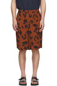 Stella McCartney - Brown Viscose Printed Shorts