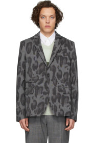 Stella McCartney - Black & Grey Wool Bobby Check Blazer