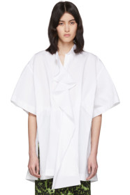 Nina Ricci - White Poplin Ruffle Shirt