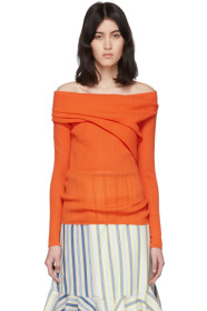 Nina Ricci - Orange Pleated Sweater