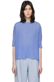 Nina Ricci - Blue Pleated T-Shirt