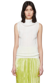 Nina Ricci - White Pleated Tank Top