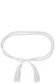 Valentino - White Valentino Garavani VLogo Braided Belt