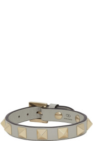Valentino - Grey Valentino Garavani Rockstud Bracelet