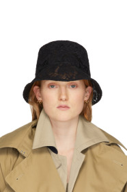 Valentino - Black Valentino Garavani Lace Bucket Hat