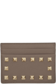 Valentino - 棕色 Valentino Garavani Rockstud 卡包