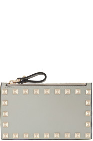 Valentino - 灰色 Valentino Garavani Rockstud 零钱包