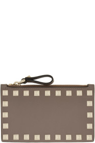 Valentino - 棕色 Valentino Garavani Rockstud 零钱包