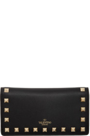 Valentino - Black Valentino Garavani Medium Rockstud Continental Wallet