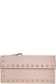 Valentino - 粉色 Valentino Garavani Rockstud Bill Pouch 欧陆钱包