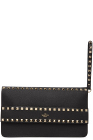 Valentino - Black Valentino Garavani Rockstud Clutch