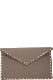Valentino - Grey Valentino Garavani Large Rockstud Flat Pouch