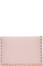 Valentino - Pink Valentino Garavani Medium Rockstud Flat Pouch