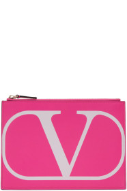 Valentino - Pink Valentino Garavani VLogo Medium Pouch